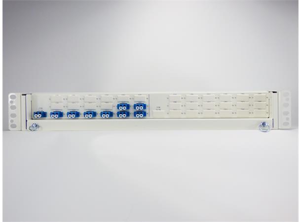 8+1 kanal CWDM LC panel 1471-1611nm Serie E panel med 2 x 8 fiber CWDM LC